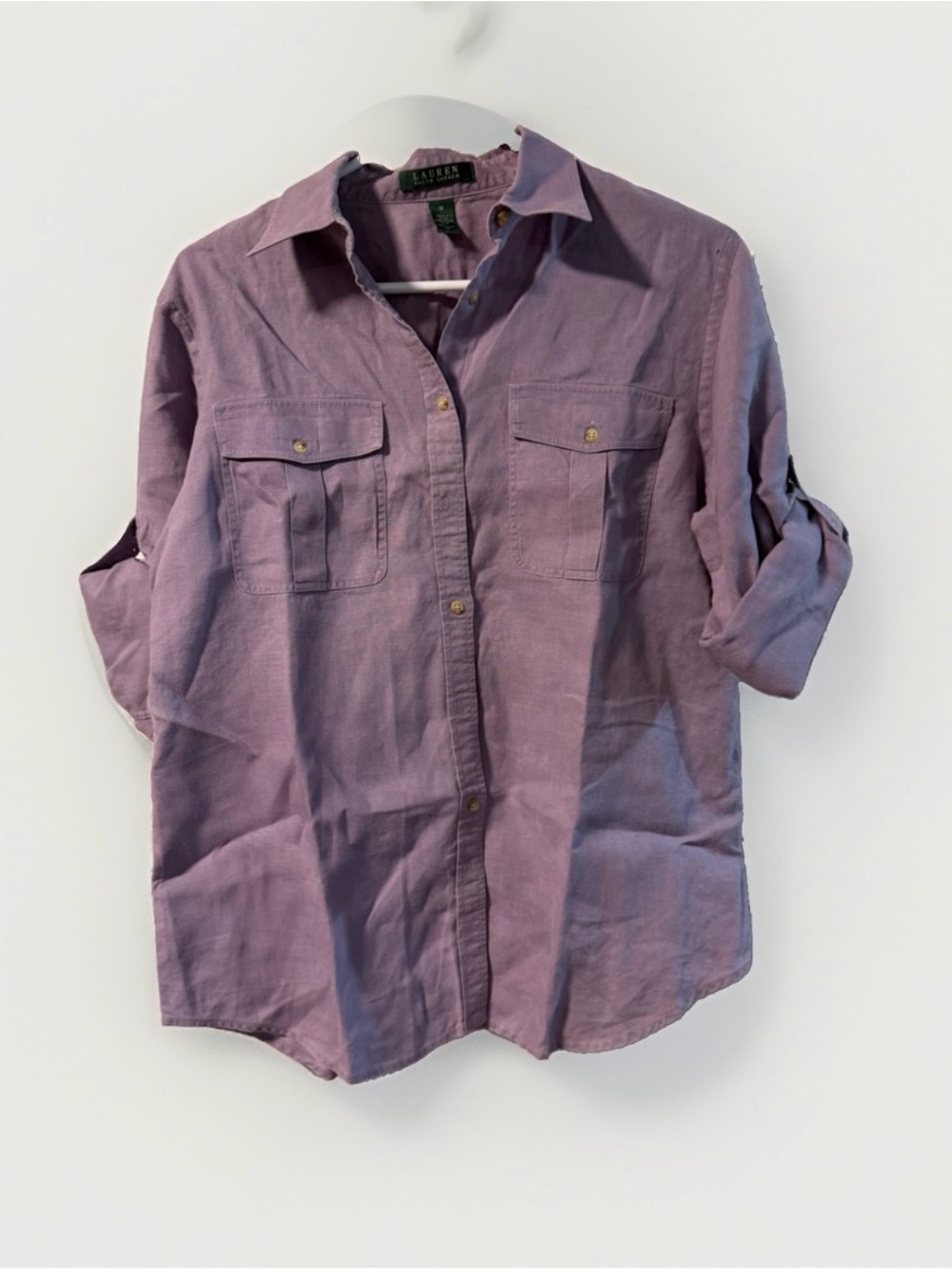 Ralph Lauren Men's Mauve Button-Down Casual Shirt